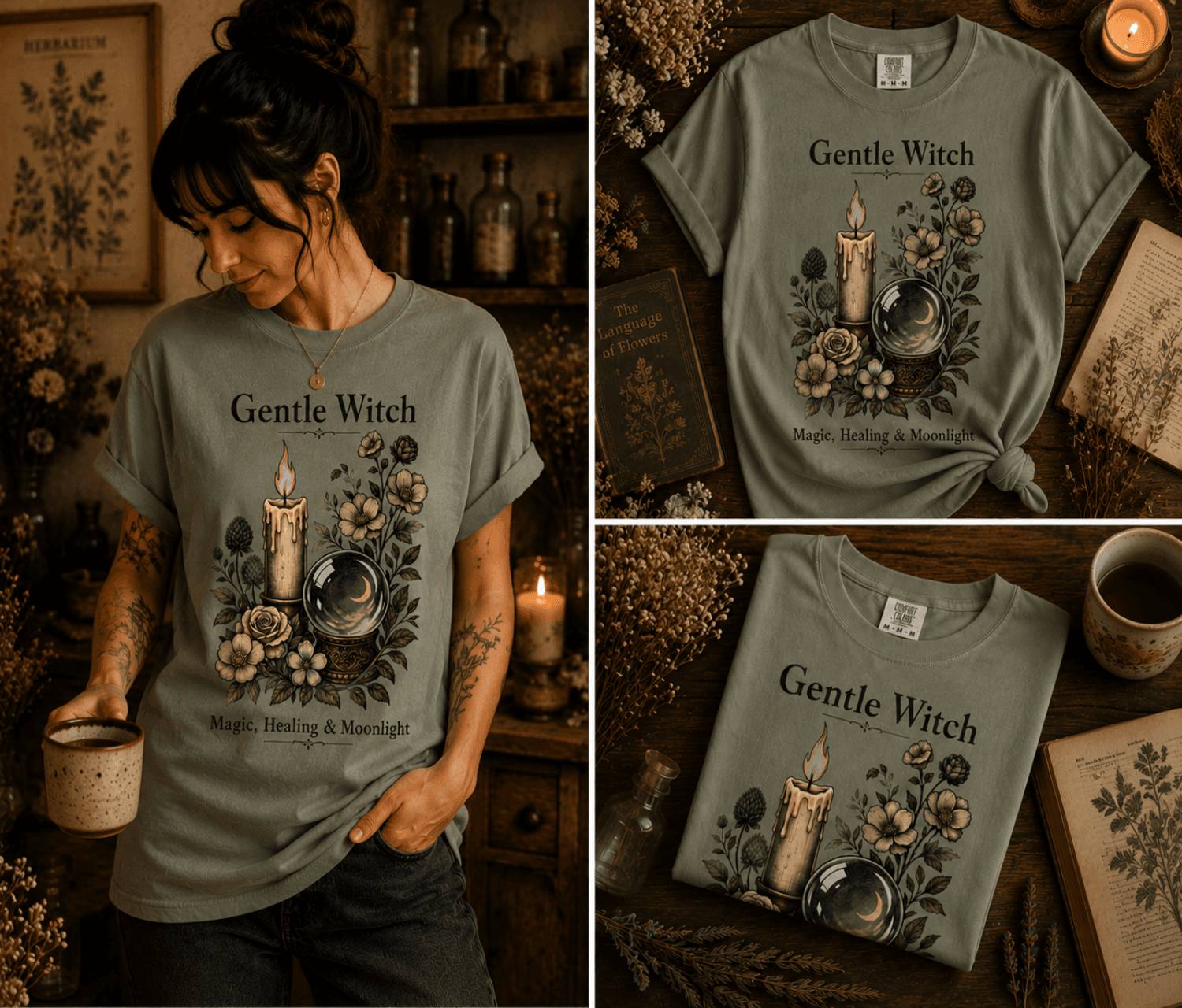 Gentle Witch Tee | Magic Healing Moonlight product image
